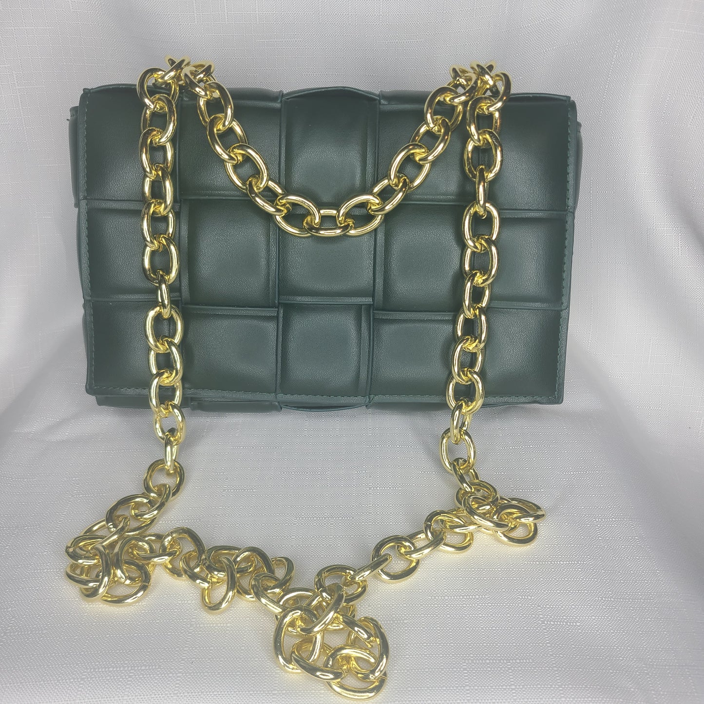 Lux Woven Chain Bag