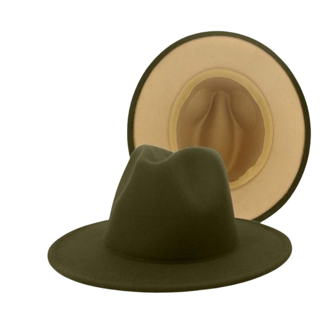2-Tone Brim Felt Hats