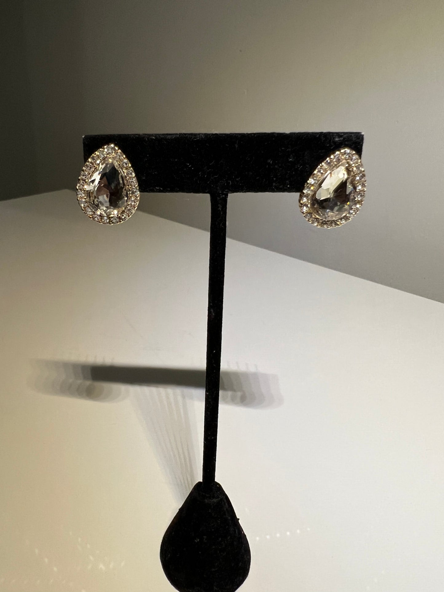 Jewel Tear-drop Bling Stud