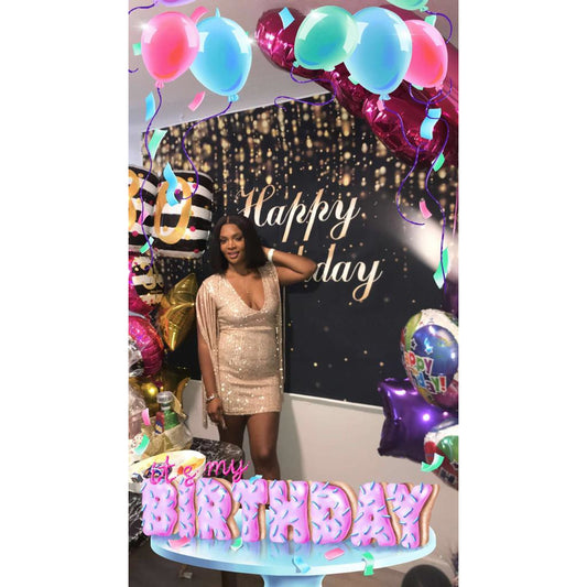 Bella Sequence Dress- Rose Gold