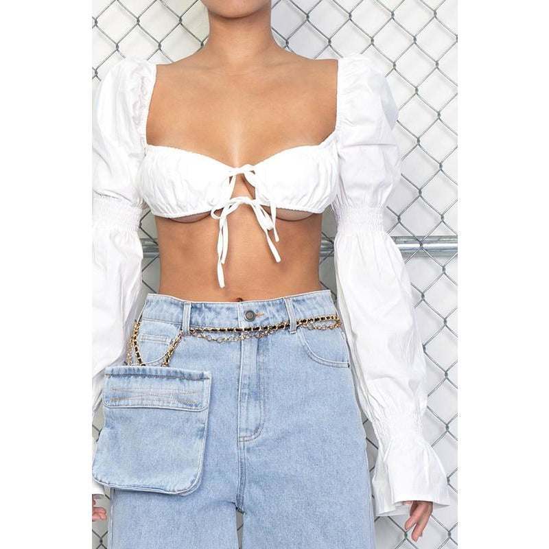 Ramona Long Sleeve Bralette Top