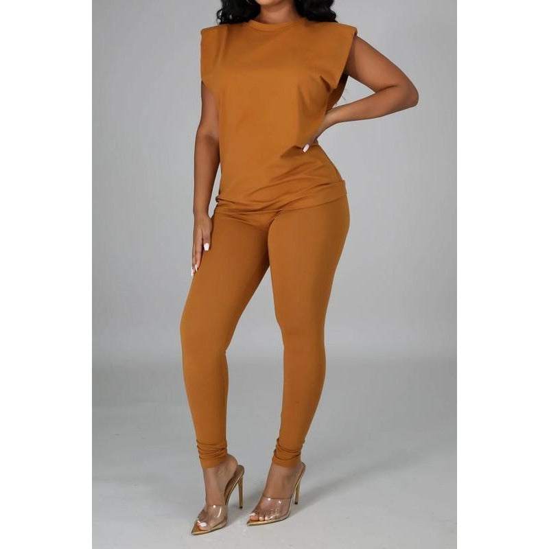 Angel Shoulder-Pad Set- Cognac