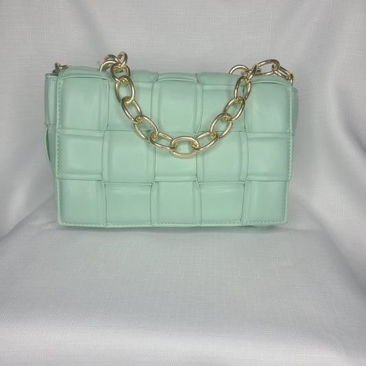 Lux Woven Chain Bag