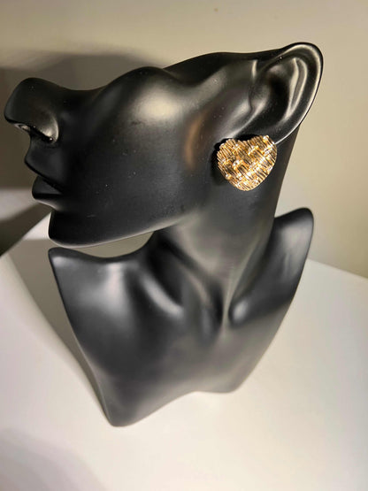 Woven Heart Earring