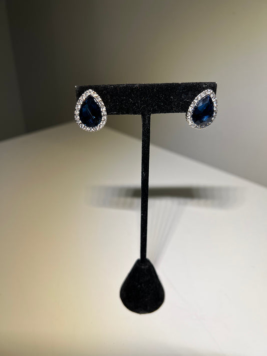 Jewel Tear-drop Bling Stud