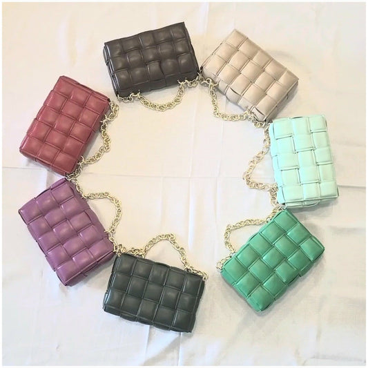 Lux Woven Chain Bag